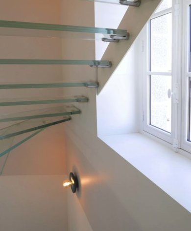 l'escalier en verre